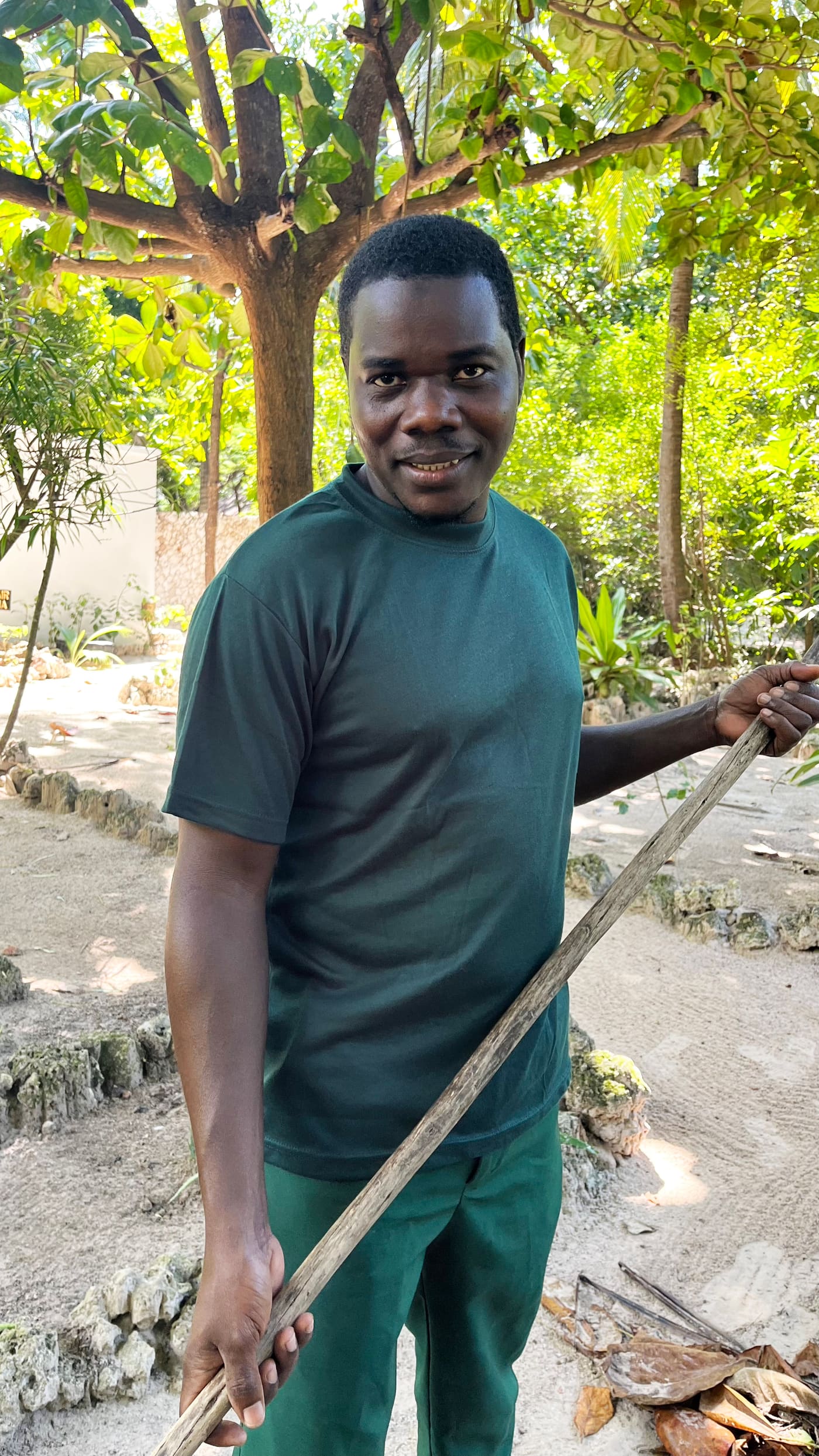 gardener with rack