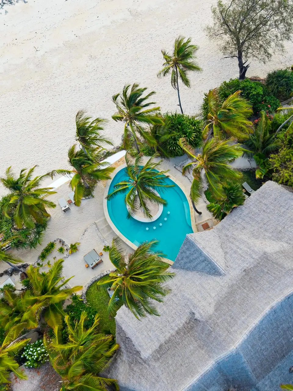 Asili House Bird’s-Eye View – Pool & Beach Zanzibar