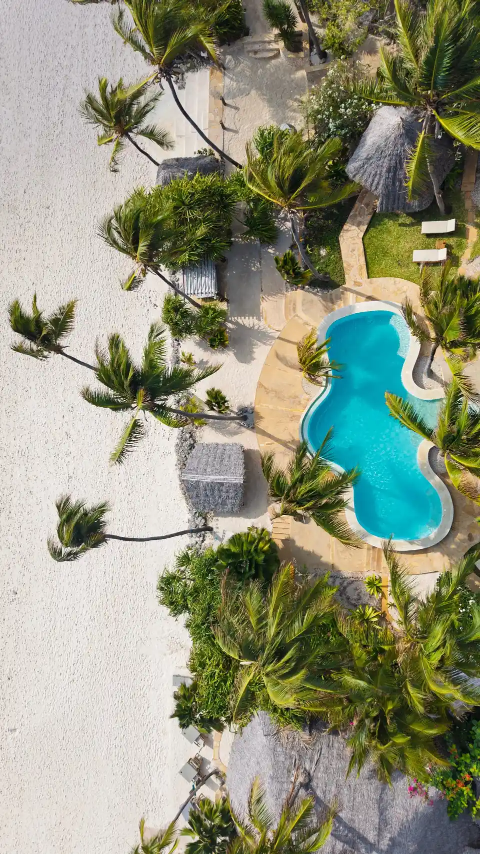 Villa Kidosho Beach & Pool – Drone View Zanzibar