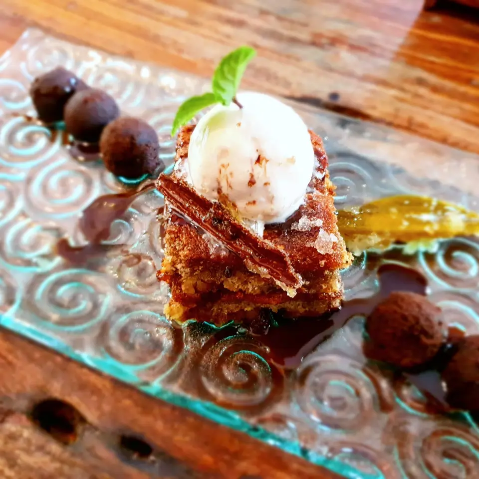 Spicy Nut Cake Special dessert served at Zatiny Restaurant, Boutique Hotel Matlai Zanzibar.